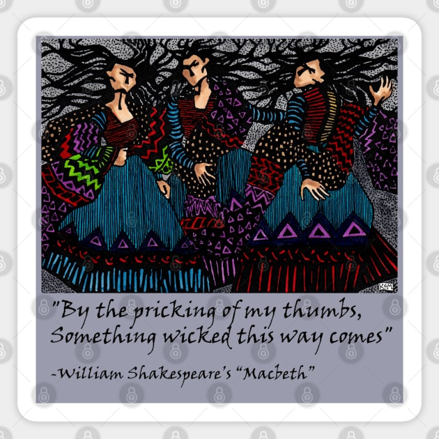 Macbeth's Three Witches Sticker by katydidkay